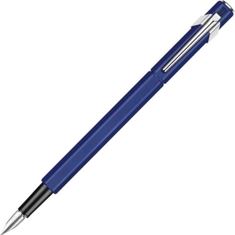 Fountain Pen, F, Fine Point,  Blue, Dual Use, Genuine Imported