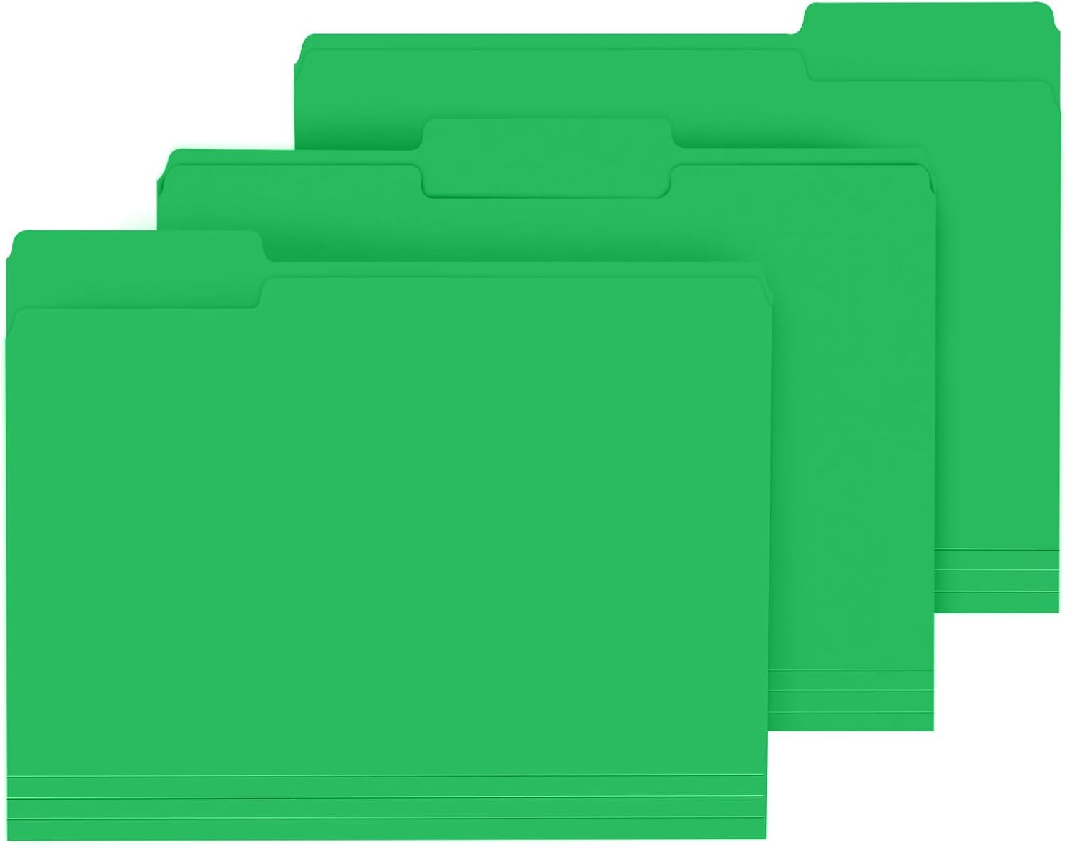 File Folder, 120 Pack File Folder, 1/3 Cut Tab, Letter Size, Filing Folder for Office School Business, Green