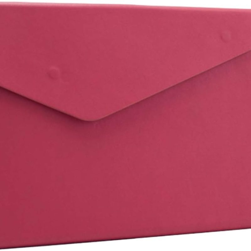 PU Leather A4 File Folder Document Holder Waterproof Portfolio Envelope Folder Case with Invisible Magnetic Closure Red