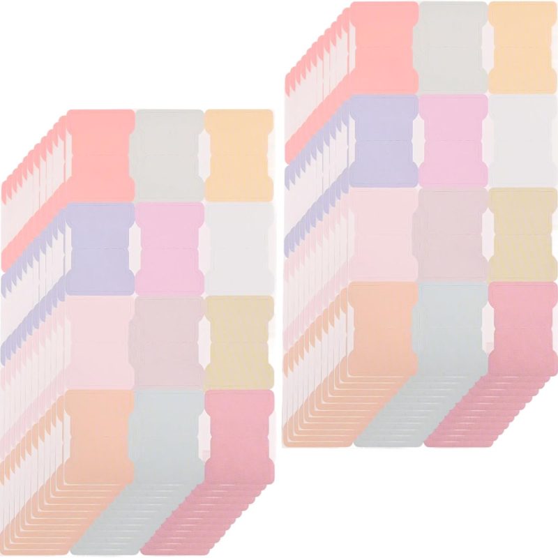 25 Sheets/300 Pieces Sticky Index Tabs Double Sided Post-it Flags Book Page Markers Tabs Self Adhesive Stickers Blank Monthly Tabs Writable Sticky Notes for Labeling