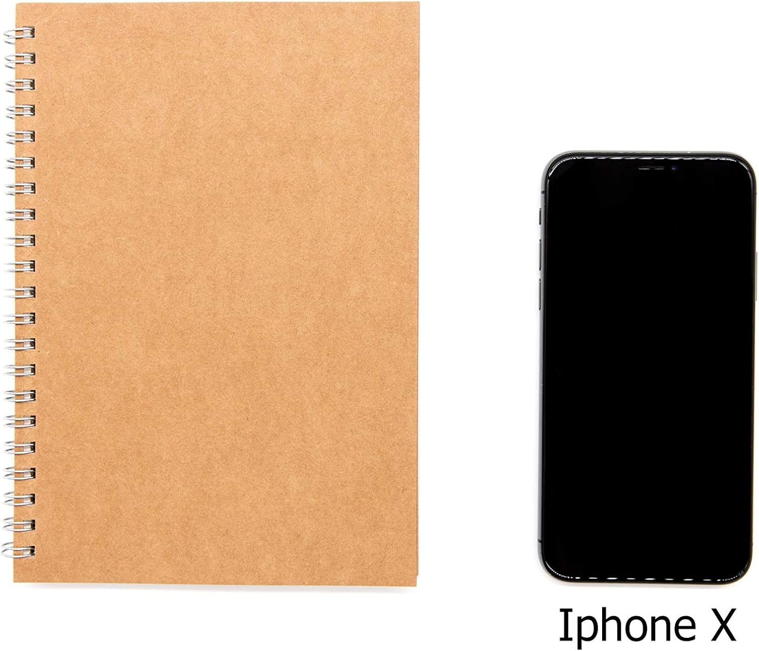 Blank Spiral Notebook, 6-Pack, Soft Cover, Sketch Book, 100 Pages / 50 Sheets, 7.5 inch x 5.1 inch, 100GSM, (Brown) - Image 2