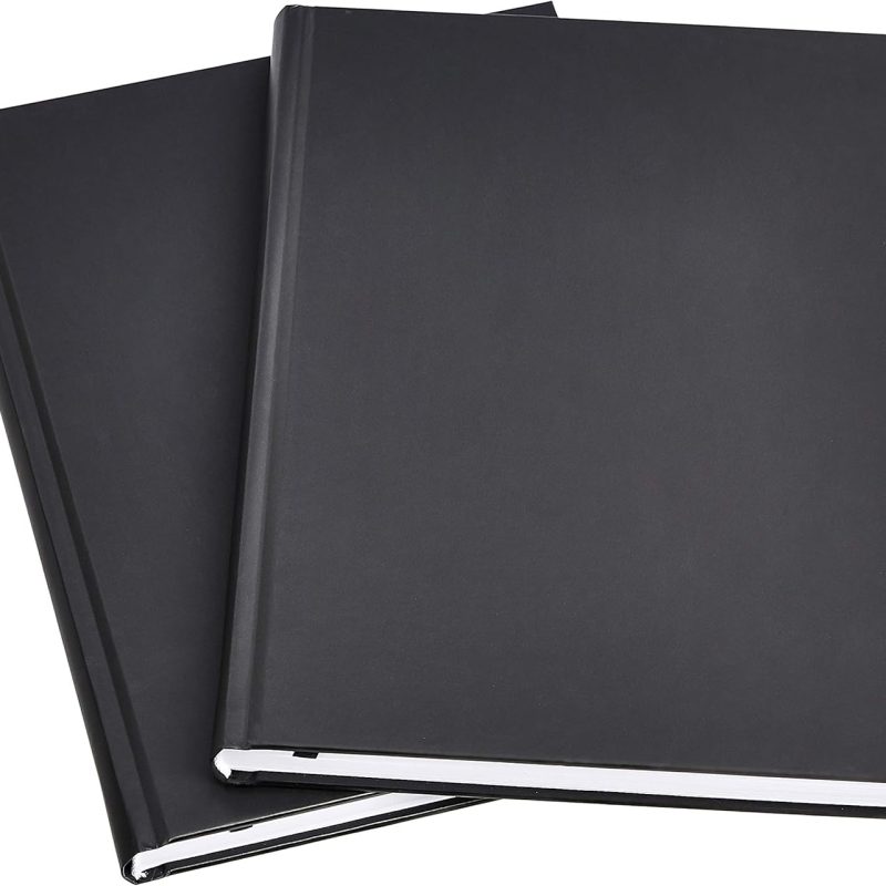 Professional Journal, 10.5X7.5 inches, Black, 2-Pack